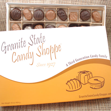 One-pound box of assorted soft center chocolates