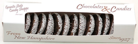 Window box of dark chocolate nonpareils