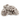 6 oz. Dark Chocolate Non-Pareils loose candy on a white background
