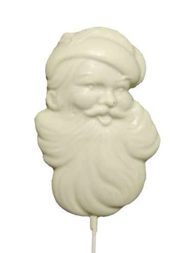 Small White Chocolate Santa Face Pop
