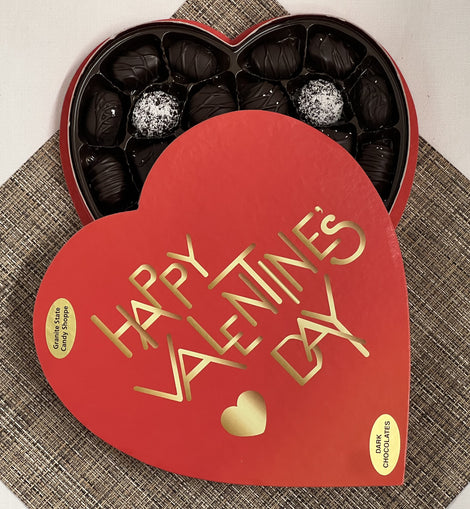 14 oz. Heart Box of All Dark Chocolates