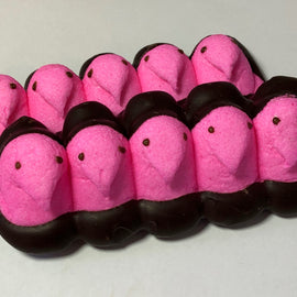 5 ct. Pink Peeps Dipped in Dark Chocolate