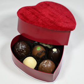 6 pc Truffle Heart Box